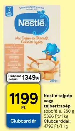 Tesco Nestlé tejpép, tejberizspép ajánlat
