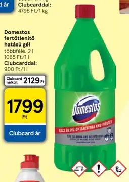 Tesco Domestos fertőtlenítő hatású gél ajánlat