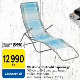 Tesco Westside dönthető napozóágy ajánlat