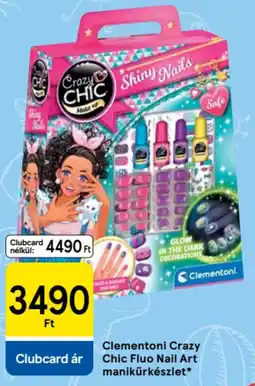 Tesco Clementoni Crazy Chic Fluo Nail Art manikűrkészlet ajánlat