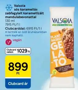 Tesco Valsoia sós karamellás zabfagylalt karamellizált mandulabevonattal ajánlat