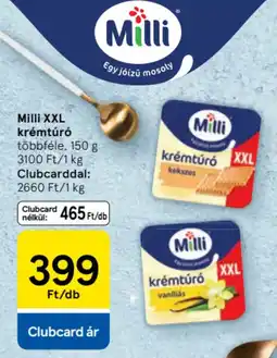 Tesco Milli XXL krémtúró ajánlat