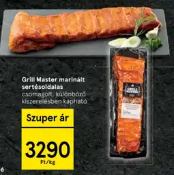 Tesco Grill Master marinált sertésoldalas ajánlat