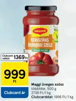 Tesco Maggi üveges szósz ajánlat