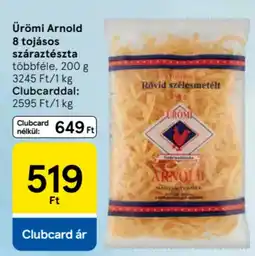 Tesco Ürömi Arnold 8 tojásos száraztészta ajánlat