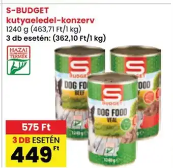 Spar S-BUDGET kutyaeledel-konzerv ajánlat