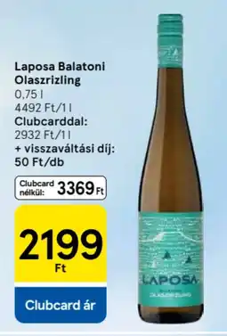 Tesco Laposa balatoni olaszrizling ajánlat
