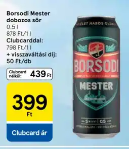 Tesco Borsodi mester dobozos sör ajánlat