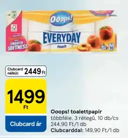 Tesco Ooops! toalettpapír ajánlat