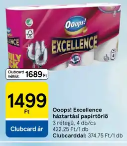 Tesco Ooops! excellence háztartási papírtörlő ajánlat