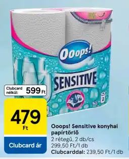 Tesco Ooops! sensitive konyhai papírtörlő ajánlat