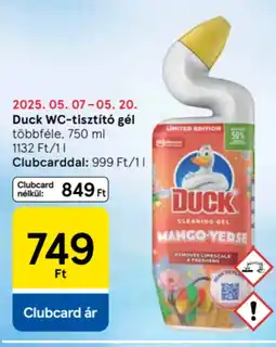 Tesco Duck wc-tisztító gél ajánlat