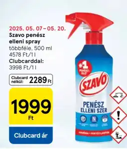 Tesco Szavo penész elleni spray ajánlat