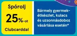 Tesco Bármely gyermek- étkészlet, kulacs és uzsonnásdoboz vásárlása esetén ajánlat