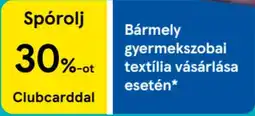 Tesco Bármely gyermekszobai textília vásárlása esetén ajánlat
