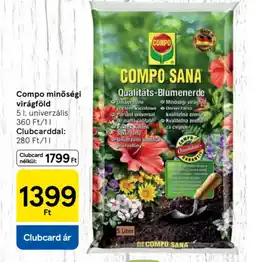 Tesco Compo minőségi virágföld ajánlat