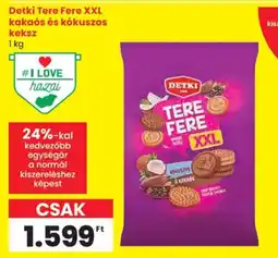 Spar Detki tere fere xxl kakaós és kókuszos keksz ajánlat