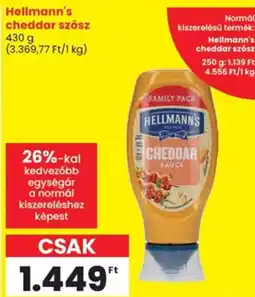 Spar Hellmann's cheddar szósz ajánlat
