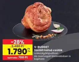 Spar S-budget füstölt hátsó csülök ajánlat