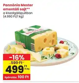 Spar Pannónia Mester ementáli sajt ajánlat