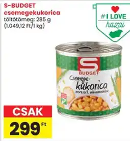 Spar S-budget csemegekukorica ajánlat