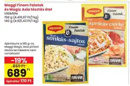 Spar Maggi Finom Falatok és Magic Asia tésztás étel ajánlat