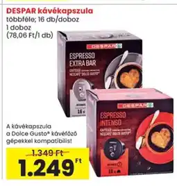 Spar Despar kávékapszula ajánlat