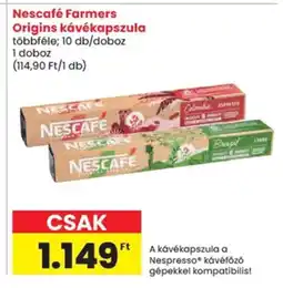 Spar Nescafé Farmers Origins kávékapszula ajánlat