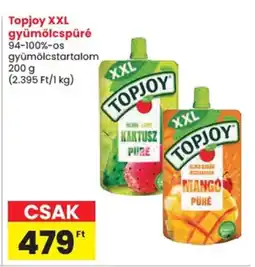 Spar Topjoy XXL gyümölcspüré ajánlat