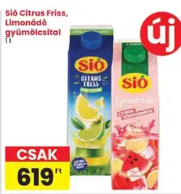 Spar Sió Citrus Friss, Limonádé gyümölcsital ajánlat