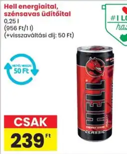 Spar Hell energiaital, szénsavas üdítőital ajánlat