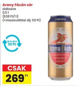 Spar Arany Fácán sör ajánlat