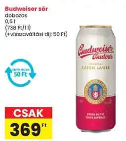 Spar Budweiser sör ajánlat