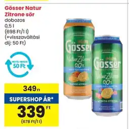 Spar Gösser Natur Zitrone sör ajánlat