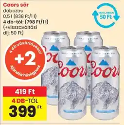 Spar Coors sör ajánlat