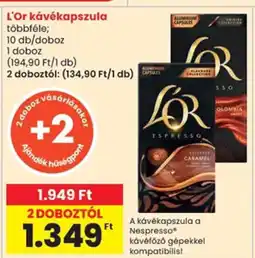 Spar L'Or kávékapszula ajánlat
