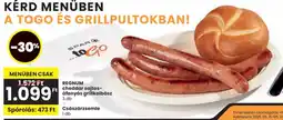 Spar Regnum cheddar sajtos- áfonyás grillkolbász stb. ajánlat