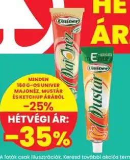 Spar Minden 160 g-os Univer majonéz, mustár és ketchup árából ajánlat