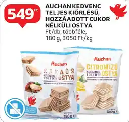 Auchan Auchan kedvenc teljes kiőrlésű, hozzáadott cukor nélküli ostya ajánlat