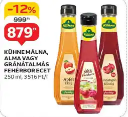 Auchan Kühne málna, alma vagy gránátalmás fehérborecet ajánlat