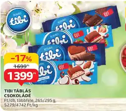 Auchan Tibi táblás csokoládé ajánlat
