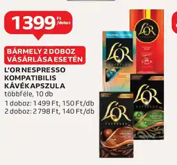 Auchan L'Or nespresso kompatibilis kávékapszula ajánlat