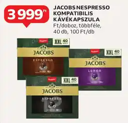 Auchan Jacobs nespresso kompatibilis kávékapszula ajánlat