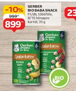 Auchan Gerber bio baba snack ajánlat
