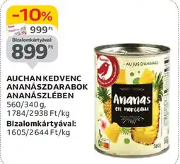 Auchan Auchan kedvenc ananászdarabok ananászlében ajánlat