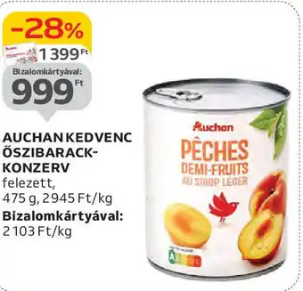 Auchan Auchan kedvenc öszibarack- konzerv ajánlat
