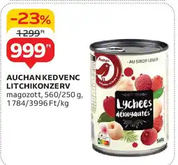 Auchan Auchan kedvenc litchikonzerv ajánlat