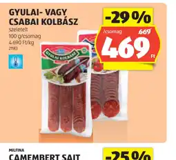ALDI Gyulai- vagy Csabai Kolbász ajánlat