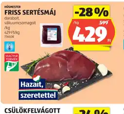 ALDI Friss Sertésmáj ajánlat