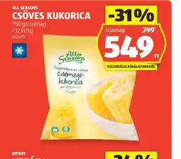 ALDI All Seasons Csöves Kukorica ajánlat